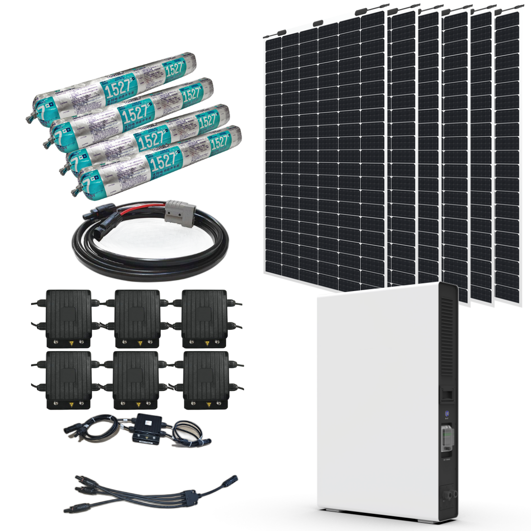 6 x Flexible Panels 5kwh battery HARDWIRED PW kit