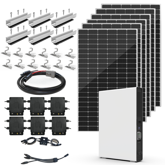 6 X Framed Panels 5kwh battery Plug and Play DIY TILE kit
